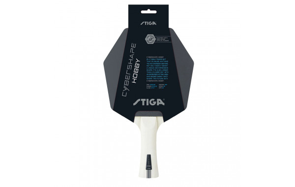 Ракетка для настольного тенниса Stiga Cybershape,1216-0106-35, накл.1,6 мм ITTF, конич. ручка 600_380