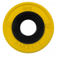 Диск олимпийский d51мм евро-классик MB Barbell MB-PltCE-1,25 1,25 кг жёлтый