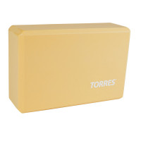 Блок для йоги Torres материал ЭВА, 8x15x23 см YL8005B песочный