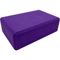 Йога блок Sportex полумягкий, из вспененного ЭВА (A25569) BE100-2 фиолетовый