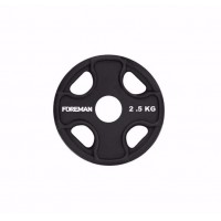 Диск олимпийский обрезиненный Foreman PRR, 2,5 кг PRR-2.5KG Черный