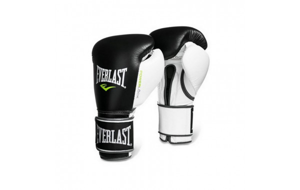 Перчатки тренировочные Everlast Powerlock 18oz 2200857 черный\белый\зеленый 600_380