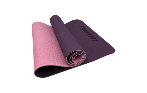 Коврик для йоги и фитнеса  двусторонний, 180х61х0,6см UnixFit YMU6MMVT фиолетовый 600_380