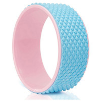 Колесо для йоги Sportex массажное 31х12см 6мм FWH-100 розово/голубое (D34473)