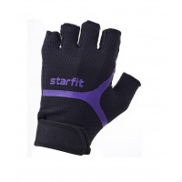 Перчатки для фитнеса Star Fit WG-103, черный/фиолетовый