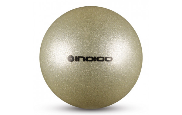 Мяч для художественной гимнастики Indigo металлик 400 г IN118 19 см с блестками оранжевый 600_380