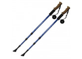 Палки для скандинавской ходьбы Sportex телескопическая, 3-х секционная F18437 синий