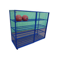 Стеллаж для хранения мячей и инвентаря Spektr Sport передвижной металлический (сетка) цельносварной