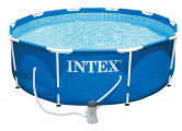 Каркасный бассейн круглый 305х76см+насос-фильтр Intex Metal Frame 28202