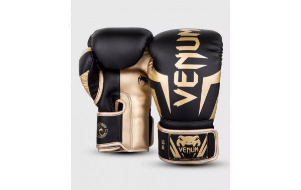 Перчатки Venum Elite 1392-126-12oz черный\золотой 600_380
