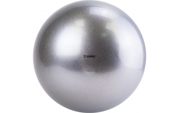 Мяч для художественной гимнастики однотонный d19см Torres ПВХ AG-19-06 серебристый 600_380