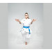 Кимоно для карате подростковое Adidas K999 Shori Karate Uniform Kata WKF белое с черным логотипом 75_75