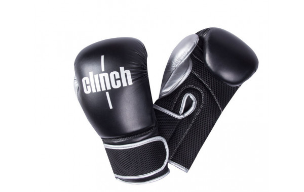 Боксерские перчатки Clinch Aero C135 черно/серебристые 10oz 600_380