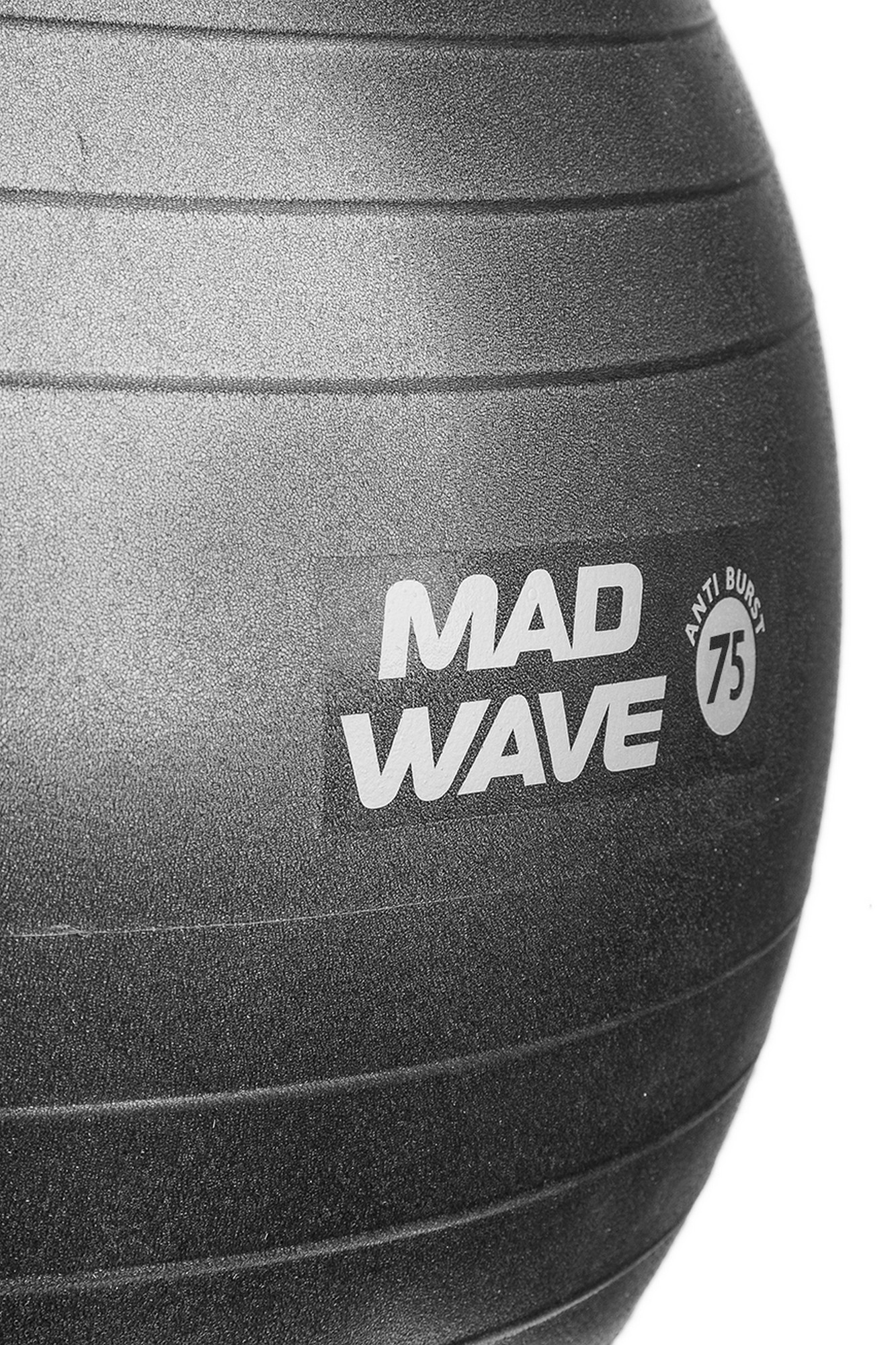 Мяч для фитнеса 75см Mad Wave Anti Burst GYM Ball M1310 01 3 01W графитовый 1333_2000