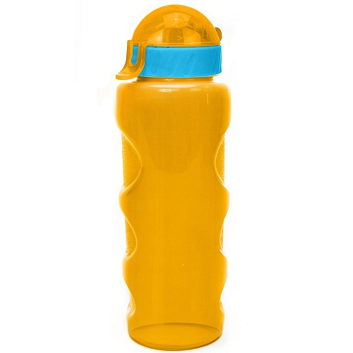 Бутылка для воды LIFESTYLE со шнурком, 500 ml., anatomic, прозрачно/желтый КК0157 500_500