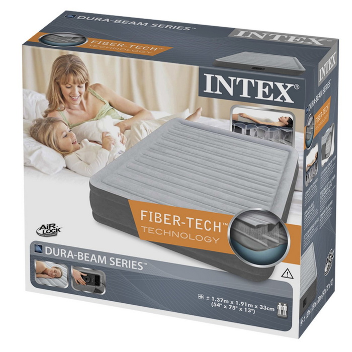 Надувная кровать Intex Comfort-Plush 137х191х33см, встроенный насос 220V 67768 700_700