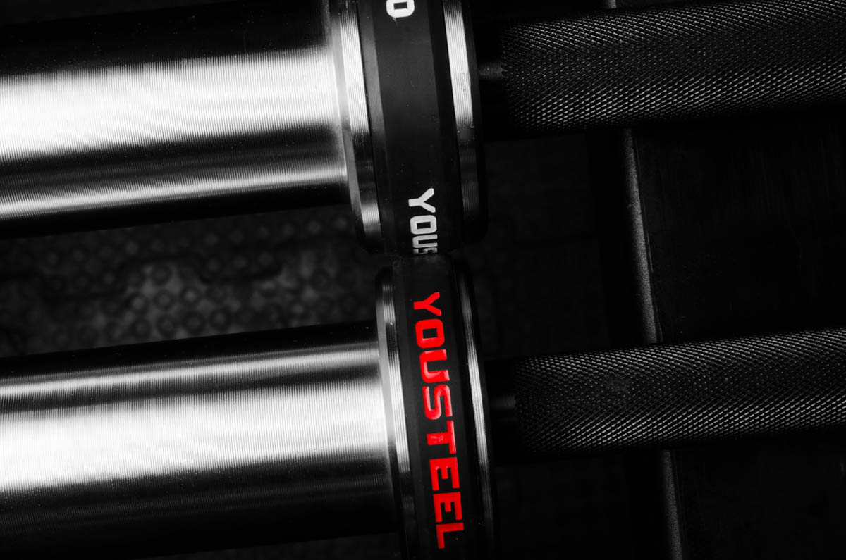 Гриф для штанги L201 см D50мм YouSteel Training Bar XF-15 красный+хром 1200_795