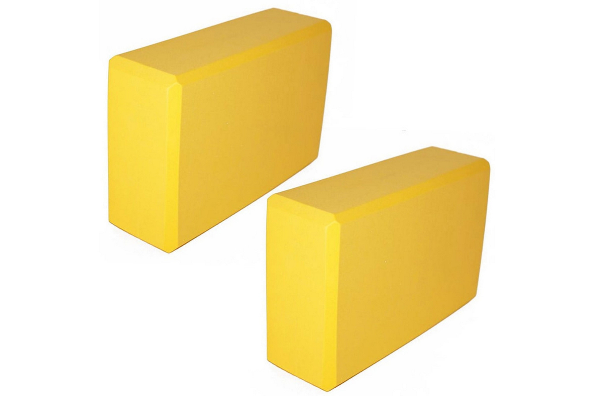 Набор йога блоков Sportex полумягких 2 штуки 22,3х15х7,6см, ЭВА (E42685) BE300-8 желтый 2000_1333