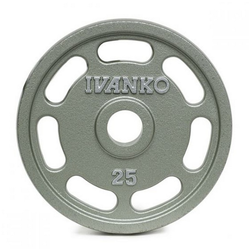 Олимпийский шлифованный E-Z диск 20кг Ivanko OMEZS IV\OMEZS-20KG\GY-00-00 800_800