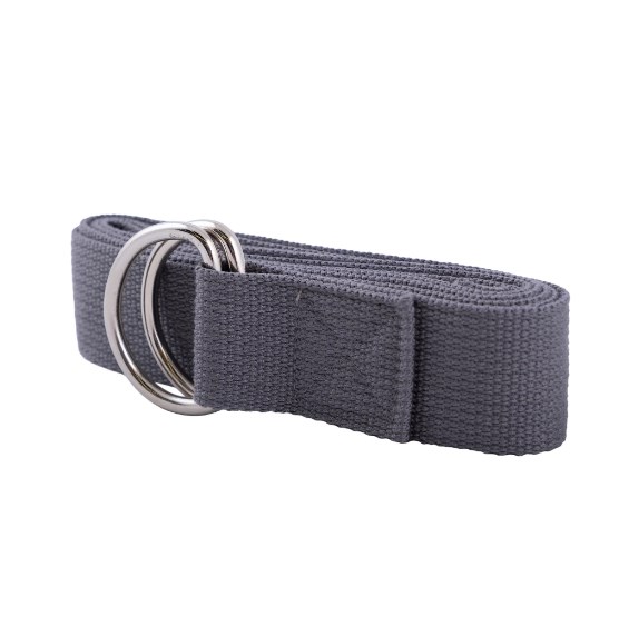 Ремень для йоги с металлическим карабином PRCTZ YOGA STRAP, серый PY7501 556_555