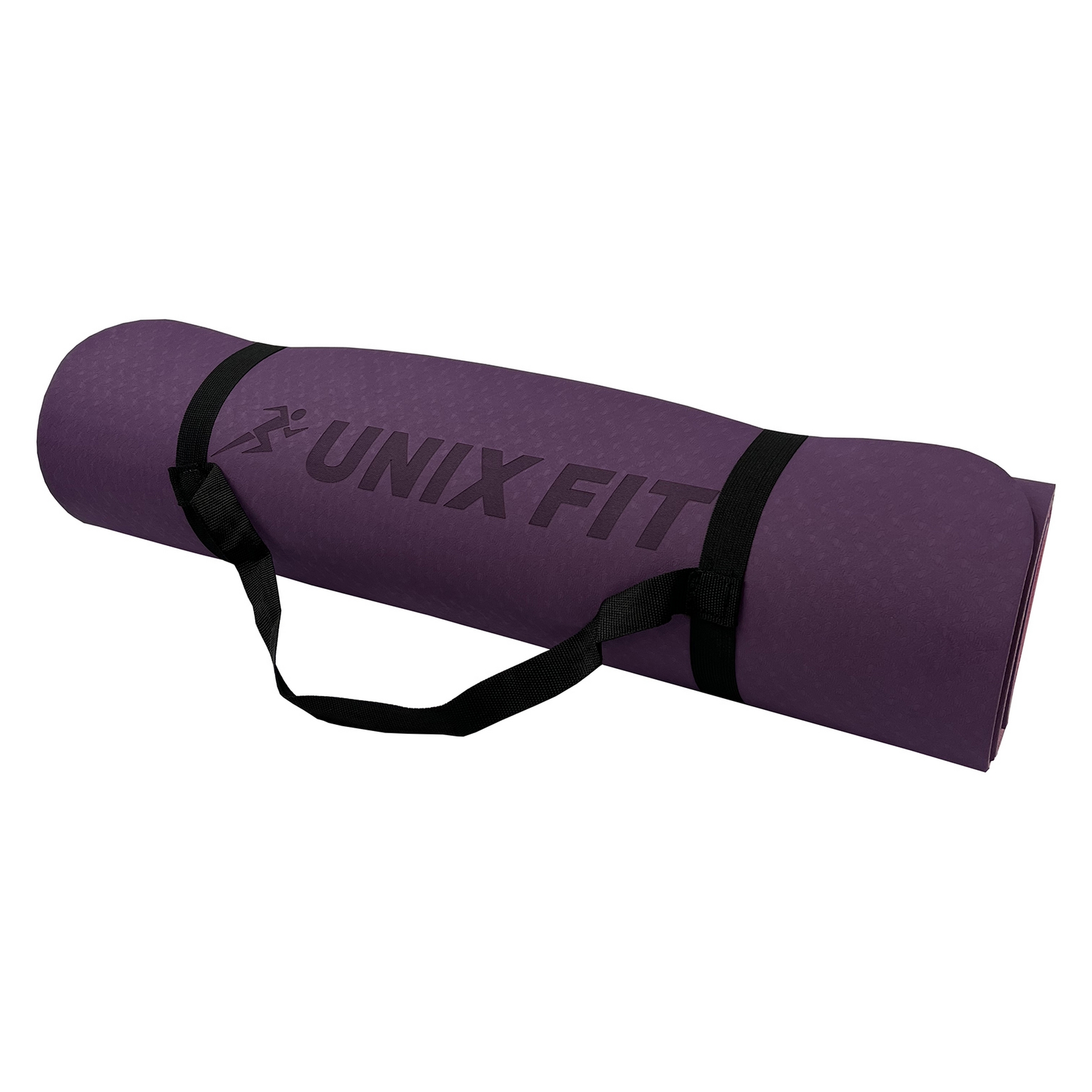 Коврик для йоги и фитнеса  двусторонний, 180х61х0,6см UnixFit YMU6MMVT фиолетовый 2000_2000
