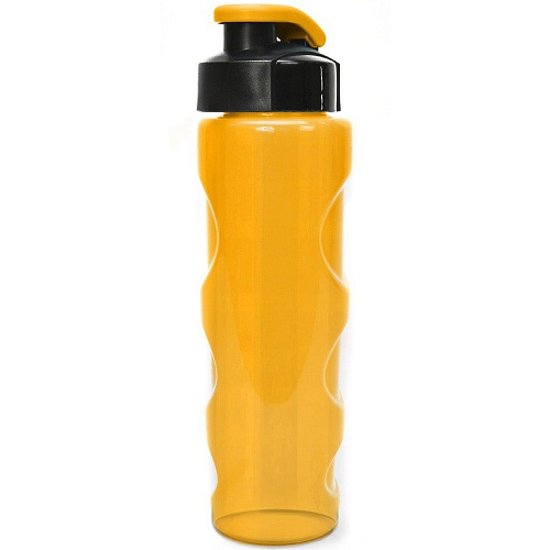 Бутылка для воды HEALTH and FITNESS, 700 ml., anatomic, прозрачно/желтый КК0162 500_500