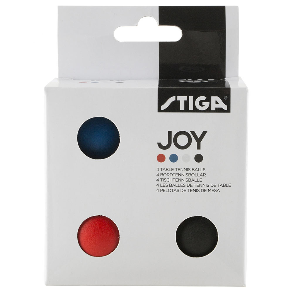 Мяч для настольног тенниса Stiga Joy 1110-5240-04, диам. 40+мм, пластик, упак. 4 шт, белый 1000_1000