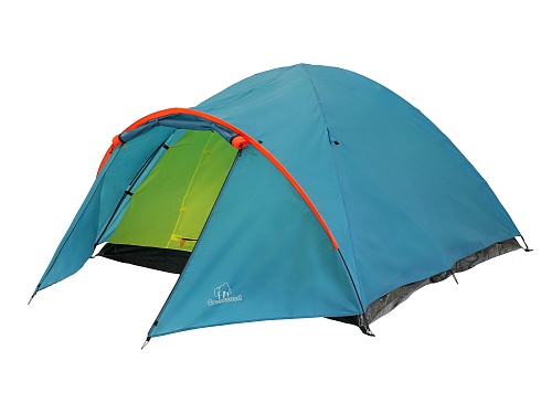 Палатка 4-х местная Greenwood Target 4 синий/оранжевый 500_375