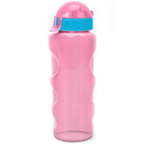 Бутылка для воды LIFESTYLE со шнурком, 500 ml., anatomic, прозрачно/розовый КК0157 500_500