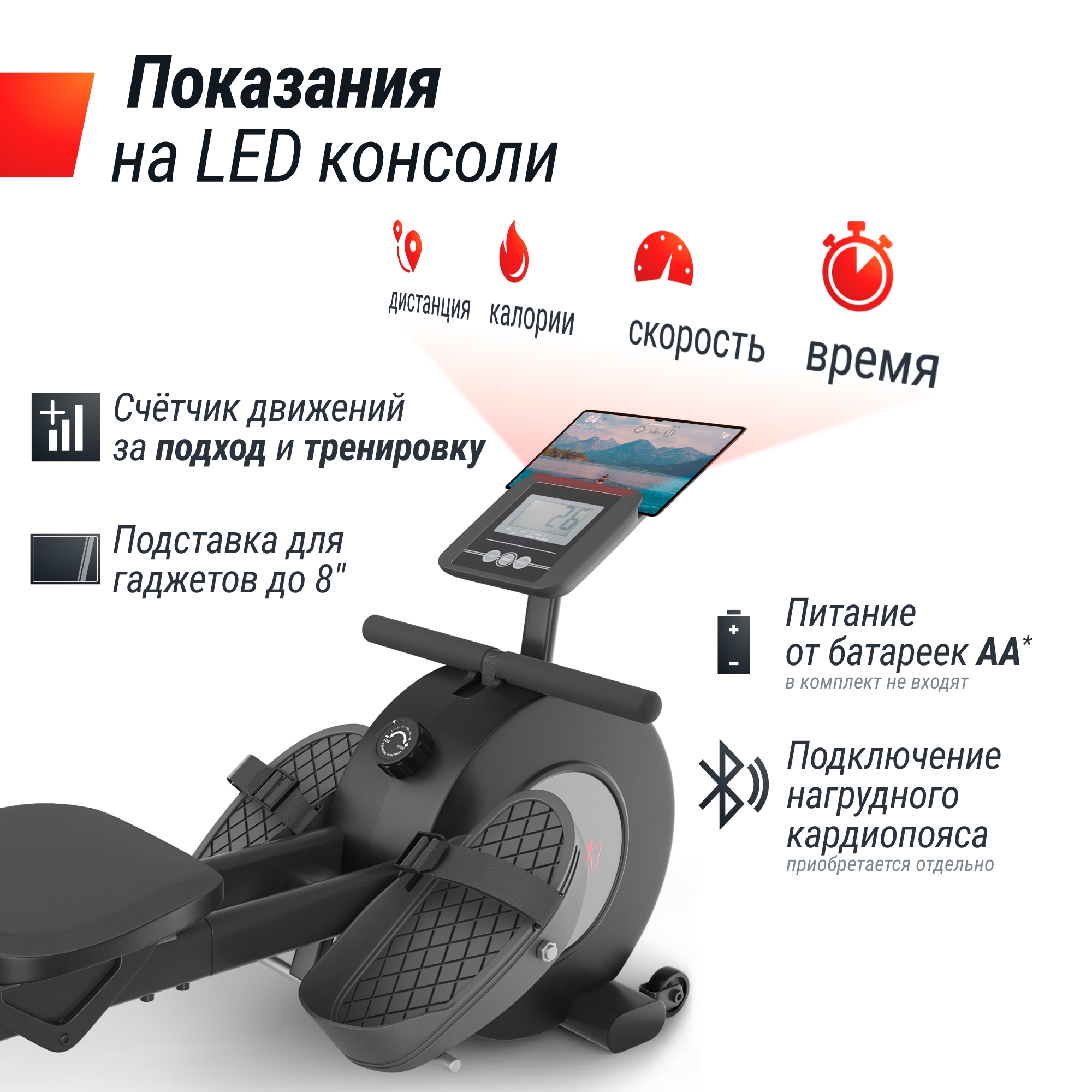 Гребной тренажер UnixFit Techno Rower 360 RMM360 2000_2000