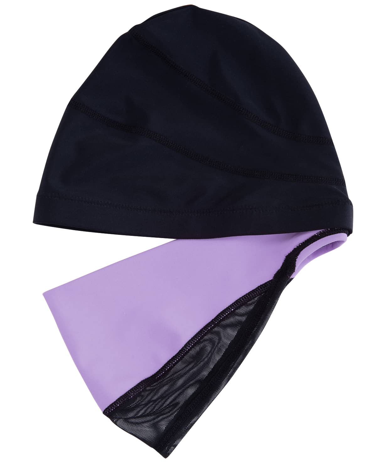Шапочка для плавания 25DEGREES Duplo Black/Lilac, полиамид, для длинных волос 1230_1476