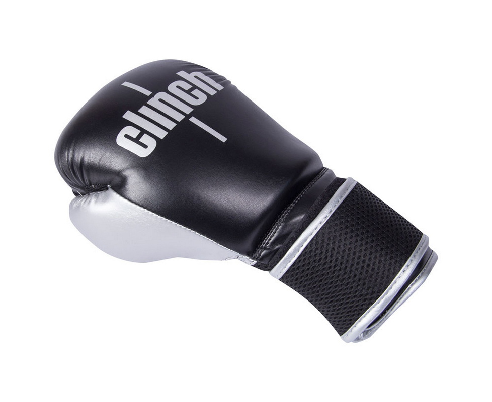 Боксерские перчатки Clinch Aero C135 черно/серебристые 12oz 978_800