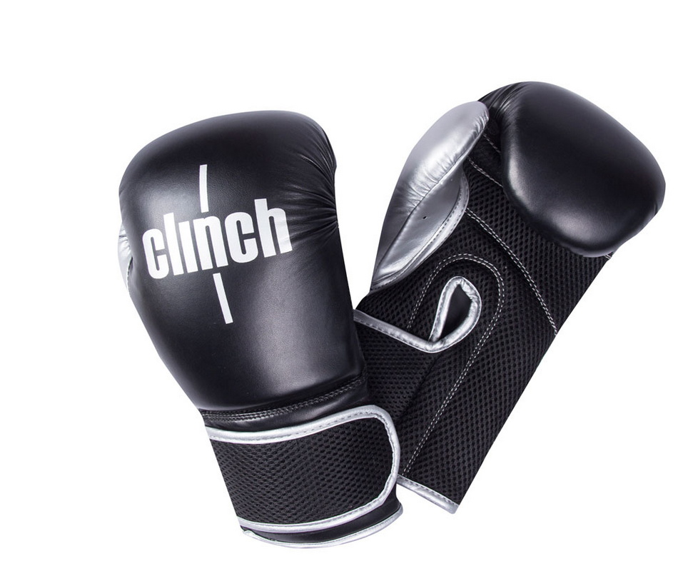 Боксерские перчатки Clinch Aero C135 черно/серебристые 10oz 978_800