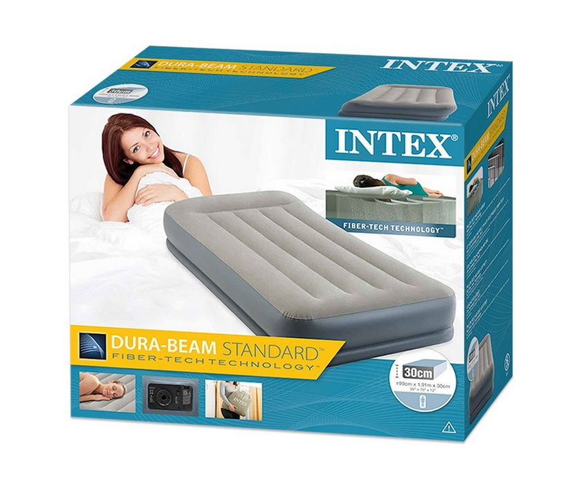 Надувная кровать Intex Mid-Rice Airbed 99х191х30см, встроенный насос 64116 840_700