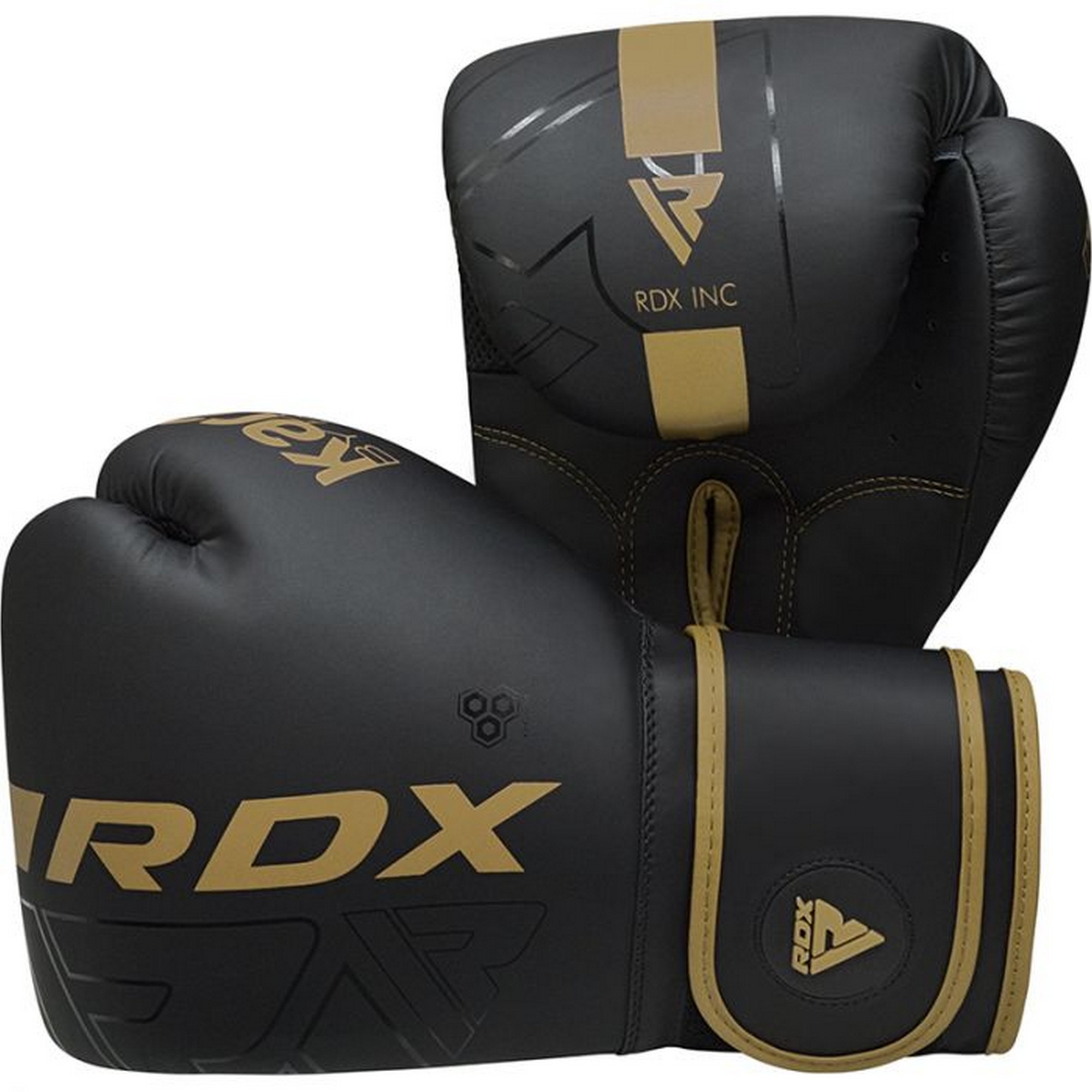 Перчатки тренировочные RDX BGR-F6MGL-14OZ черный\золотой матовый 2000_2000