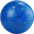 Мяч для художественной гимнастики d15см Torres ПВХ AGP-15-01 синий с блестками 120_120