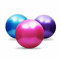 Мяч для аэробики d75 см FitOn YB-3 розовый, насос в комплекте 120_120